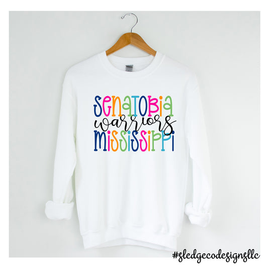 SENATOBIA MISSISSIPPI WARRIORS | HANDDRAWN  | UNISEX SWEATSHIRT