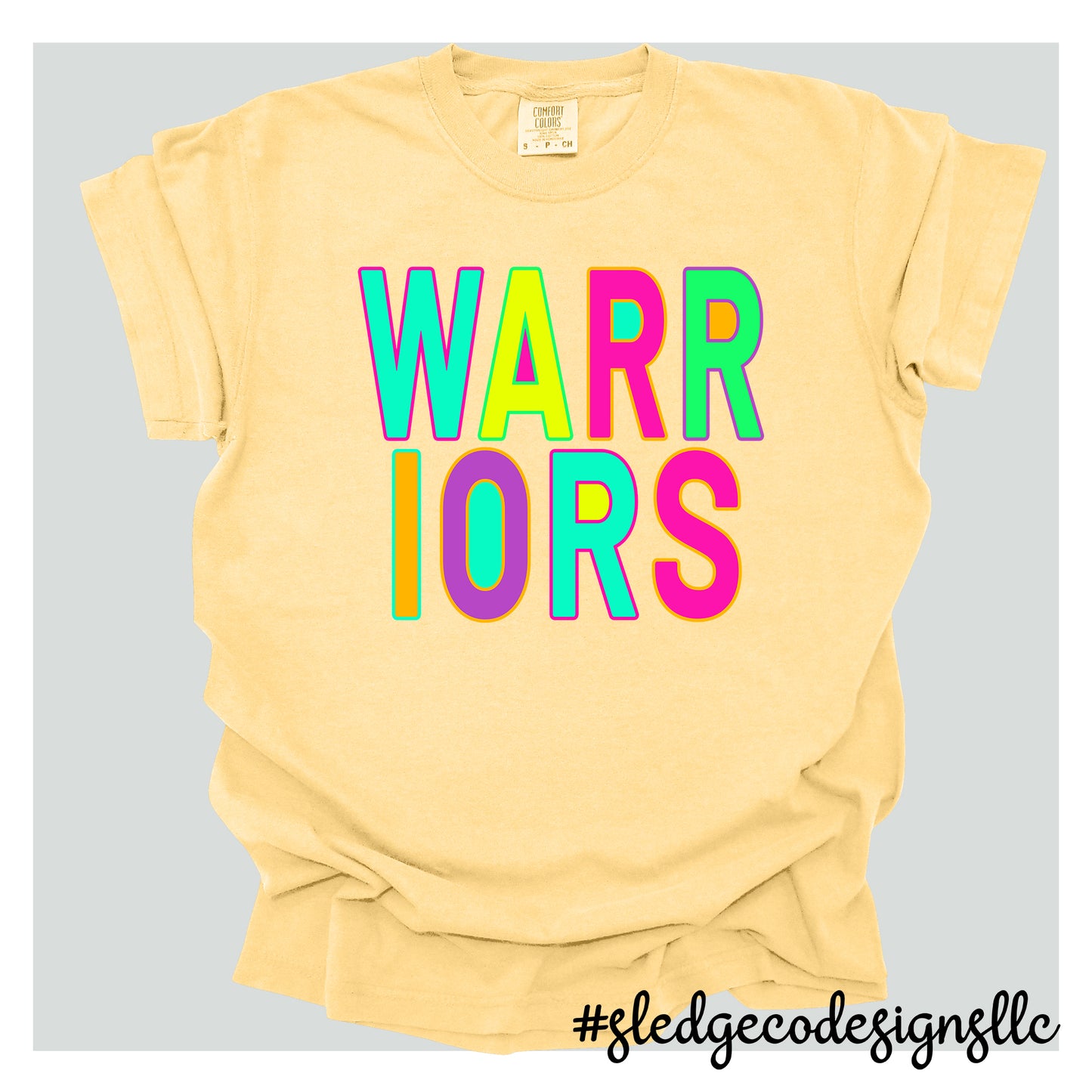 SENATOBIA WARRIORS | NEON STACKED | Custom Unisex T-Shirt