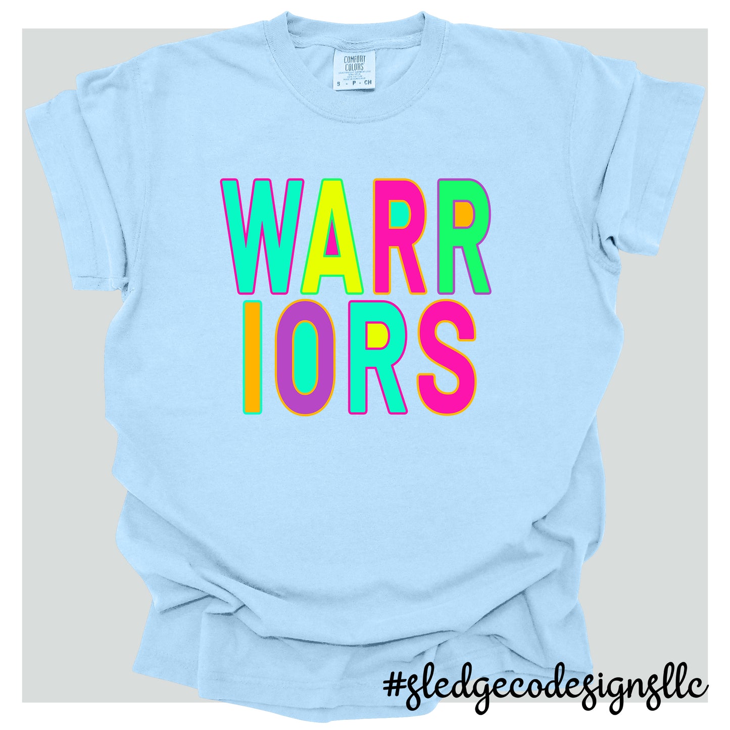 SENATOBIA WARRIORS | NEON STACKED | Custom Unisex T-Shirt