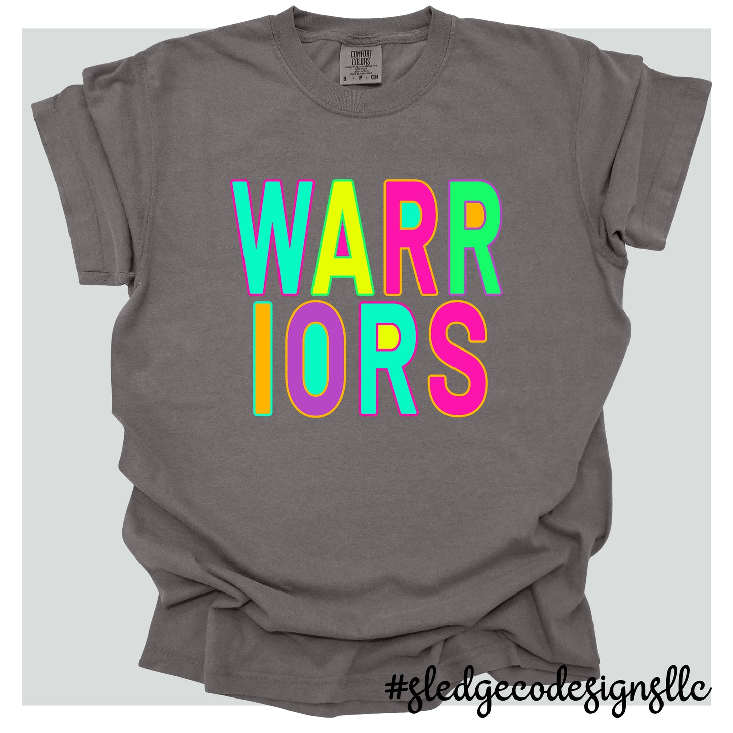 SENATOBIA WARRIORS | NEON STACKED | Custom Unisex T-Shirt