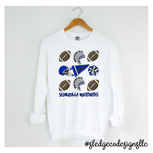 SENATOBIA WARRIORS FOOTBALL POMS & CHEER | CUSTOM UNISEX TSHIRT