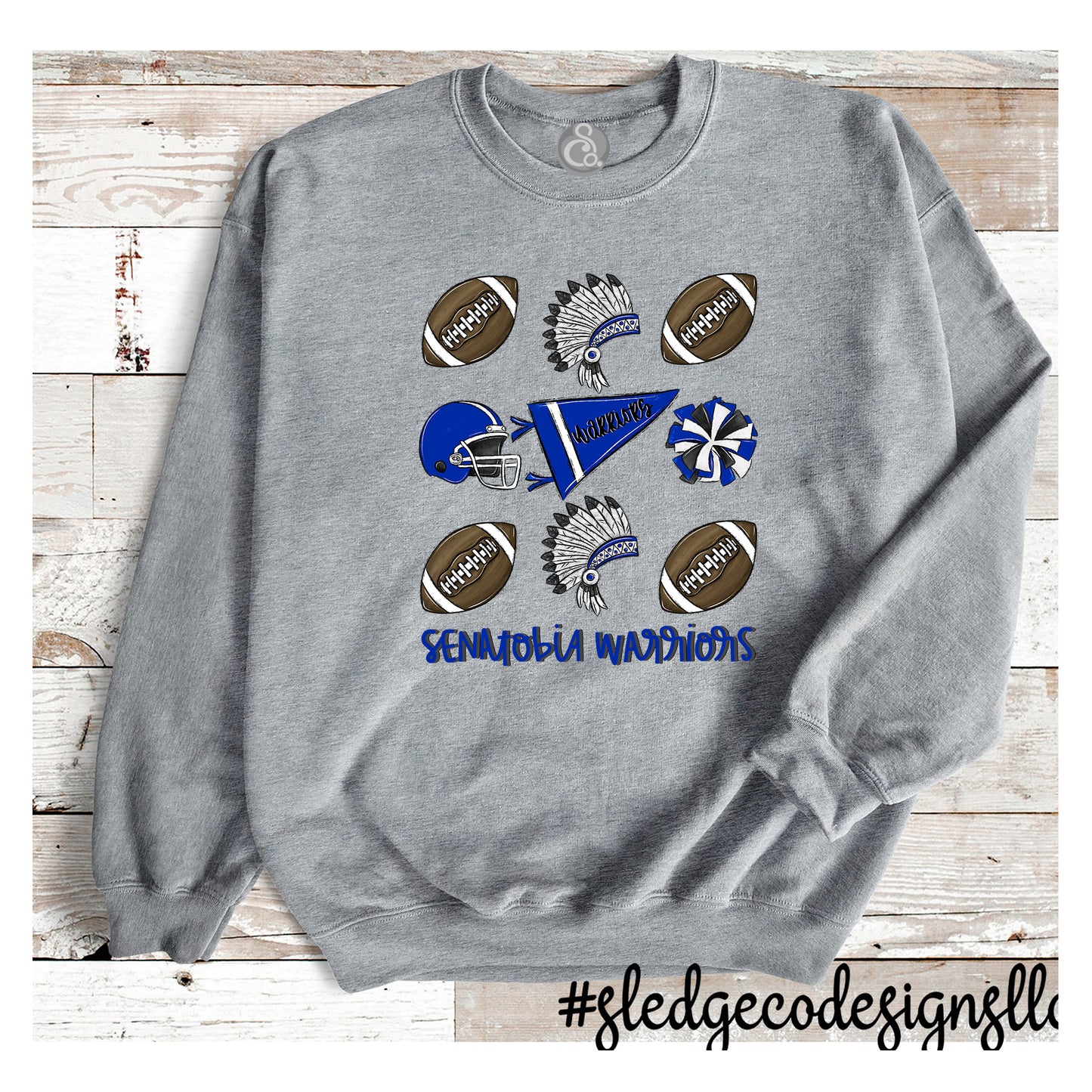 SENATOBIA WARRIORS FOOTBALL POMS & CHEER | CUSTOM UNISEX TSHIRT