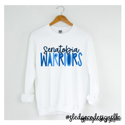 SENATOBIA WARRIORS | HANDDRAWN  | UNISEX SWEATSHIRT