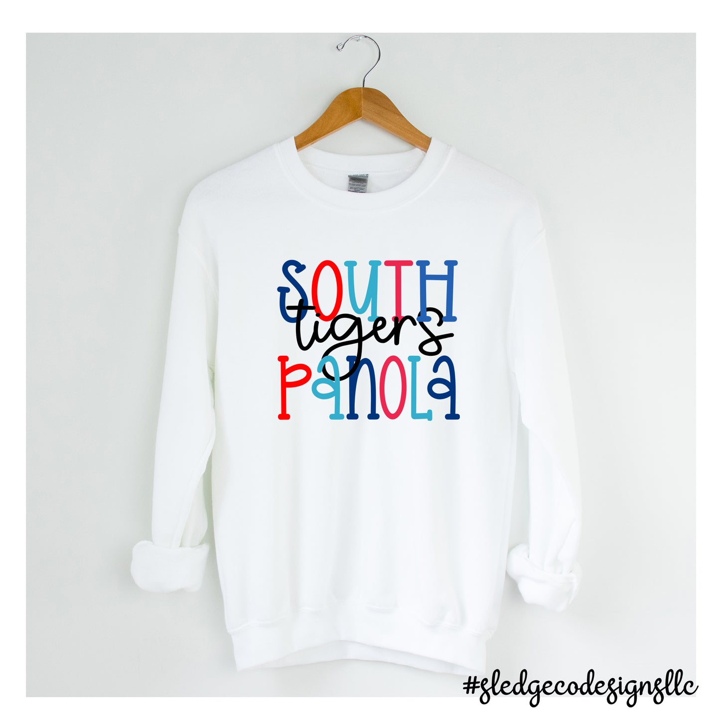 SOUTH PANOLA | RED & BLUE COLORFUL | CUSTOM UNISEX SWEATSHIRT