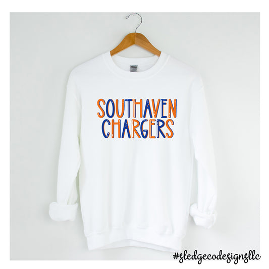 SOUTHAVEN MS CHARGERS | LETTERED | CUSTOM UNISEX SWEATSHIRT