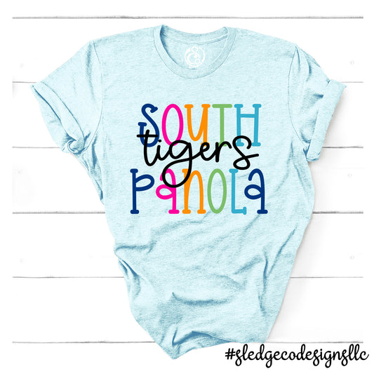 SOUTH PANOLA | STACKED COLORFUL | Custom UNISEX TSHIRT