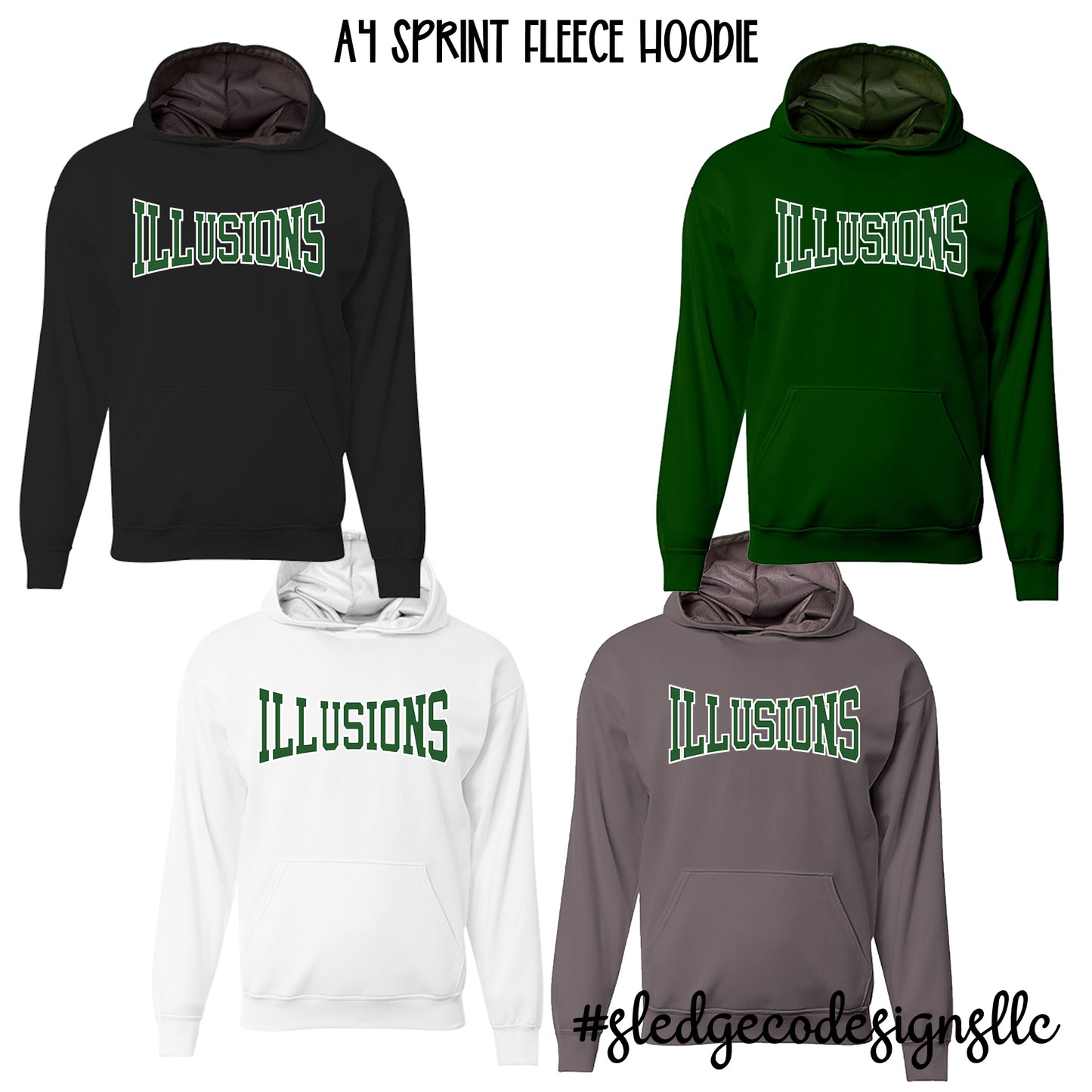 Illusions Softball | A4 Sprint PERFORMACE DRI-FIT Fleece Hoodie