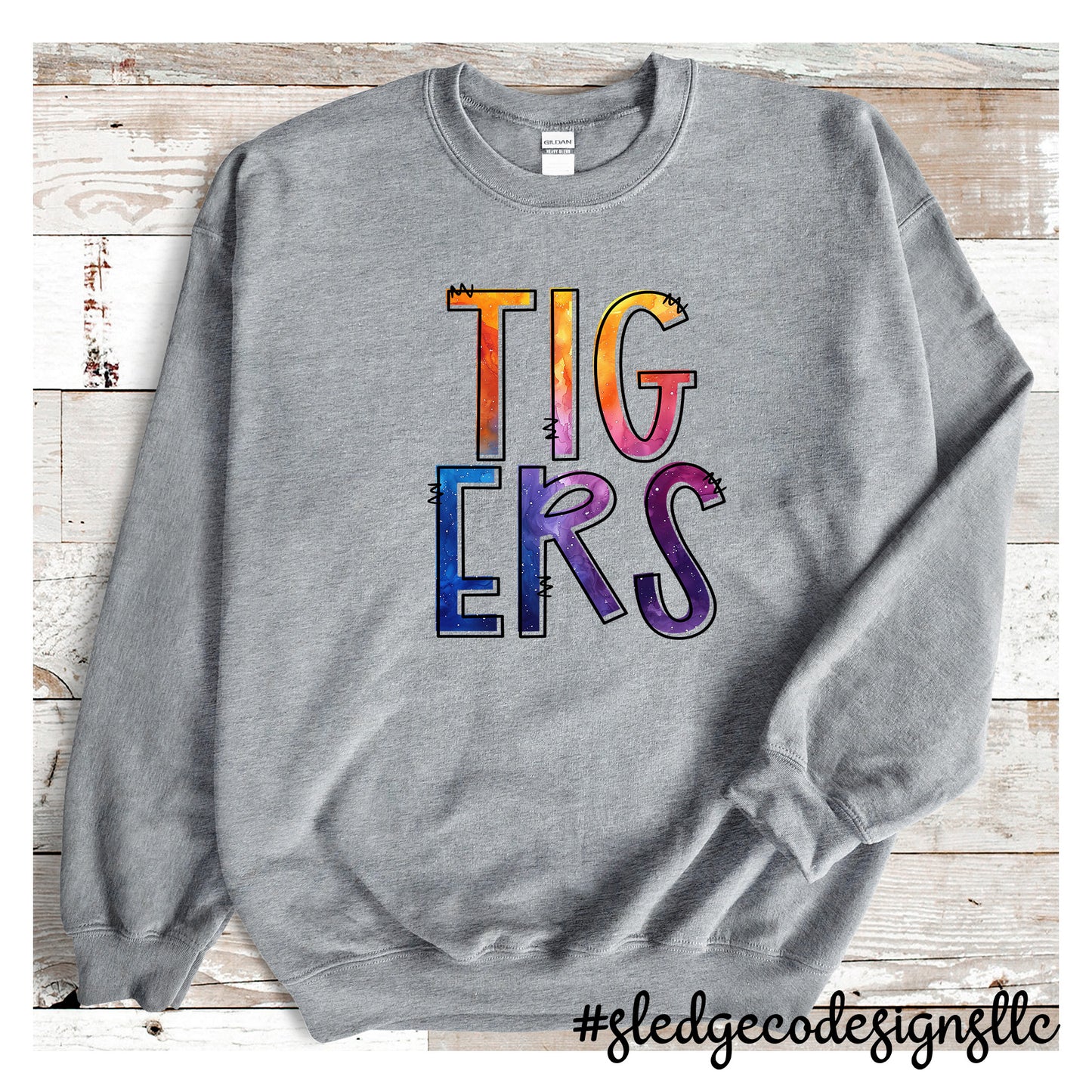 TIGERS | WATERCOLOR | CUSTOM UNISEX SWEATSHIRT