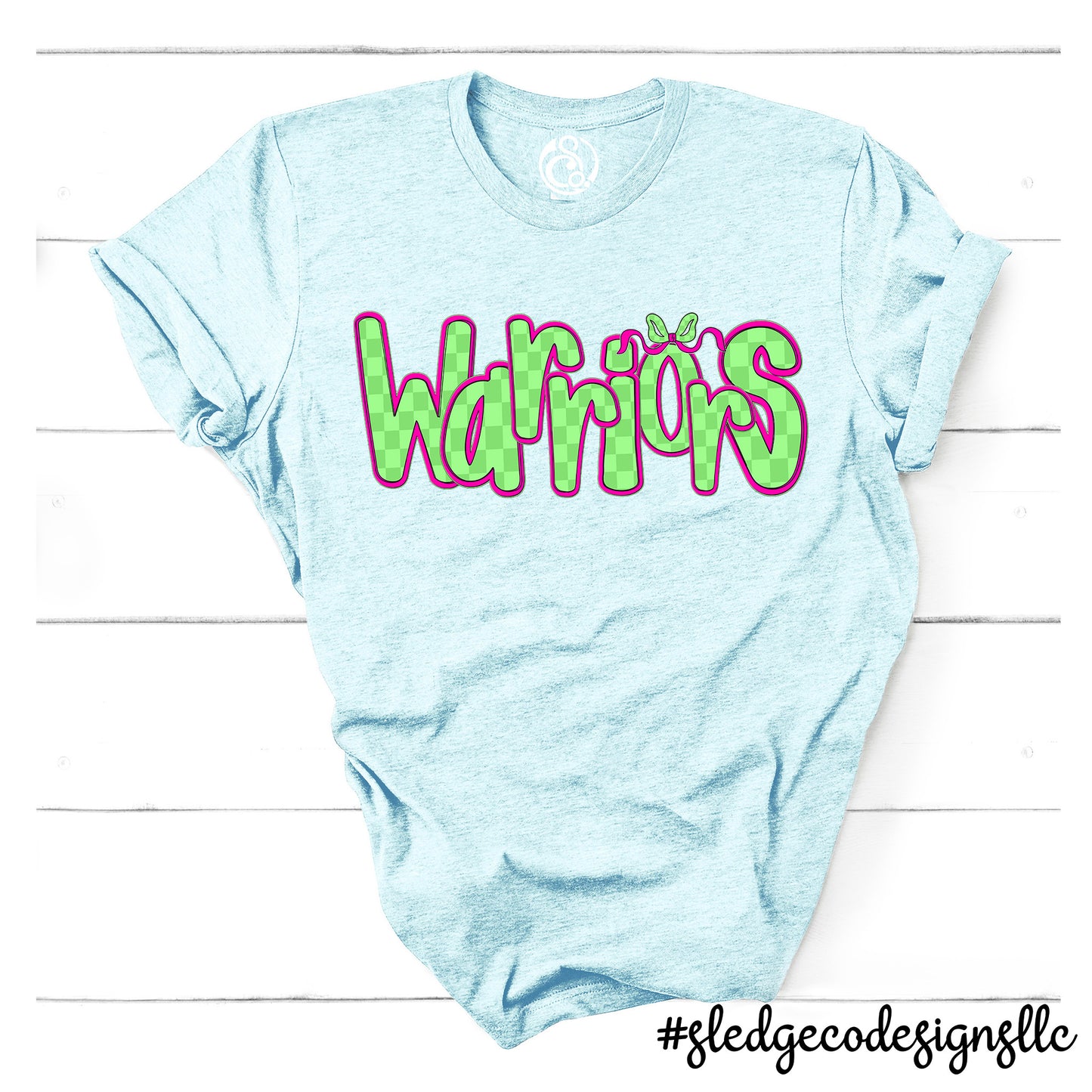Senatobia Warriors | GREEN & PINK CHECKERED | CUSTOM UNISEX TSHIRT