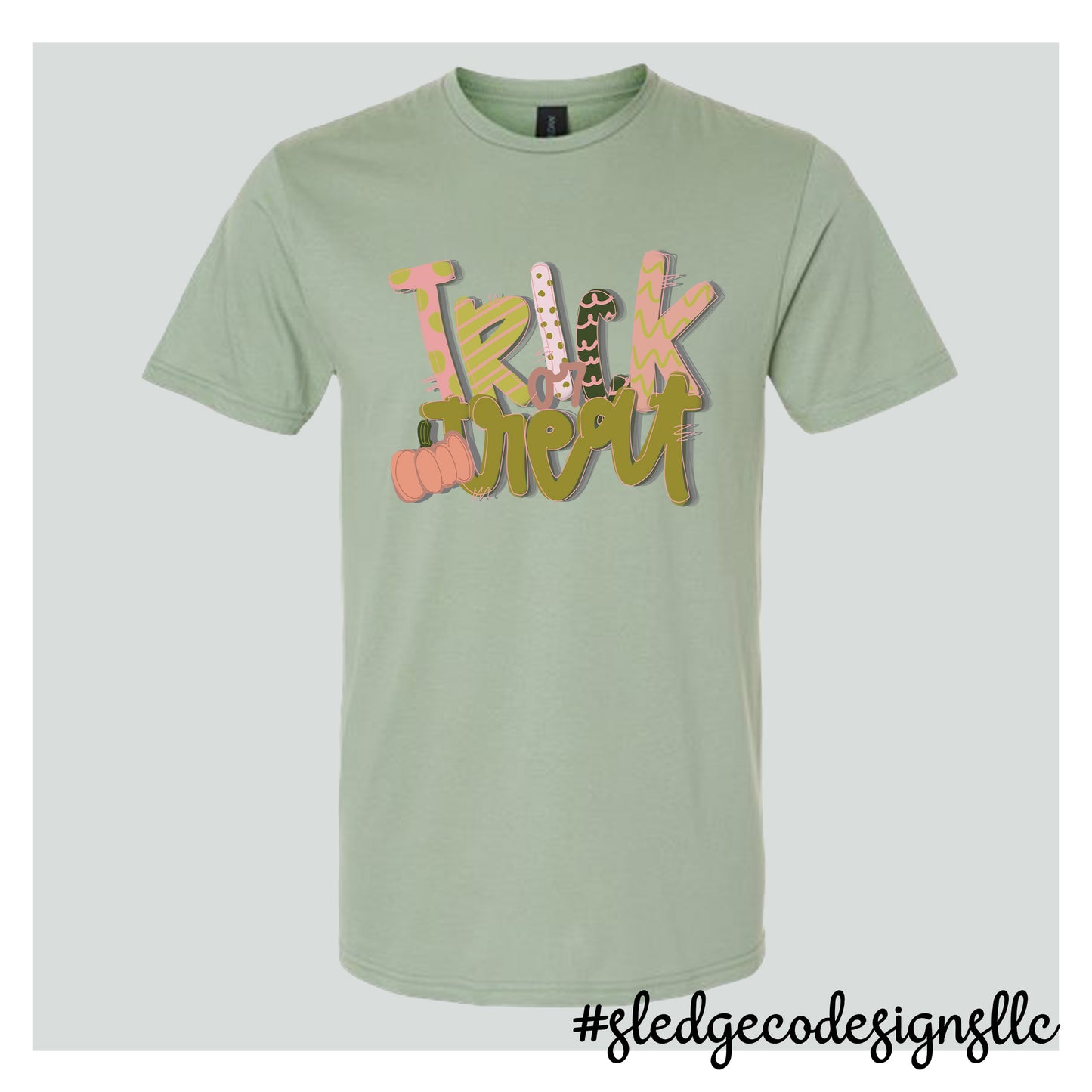 TRICK OR TREAT | PINK & GREEN | HALLOWEEN | CUSTOM UNISEX TSHIRT