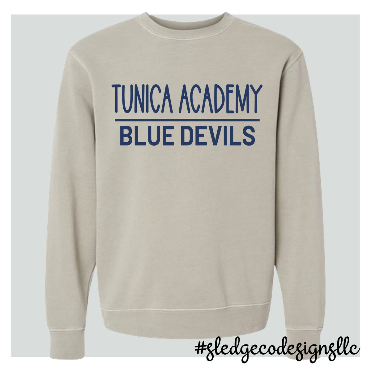Tunica Academy Blue Devils | ITC | Midweight Pigment-Dyed Crewneck Sweatshirt