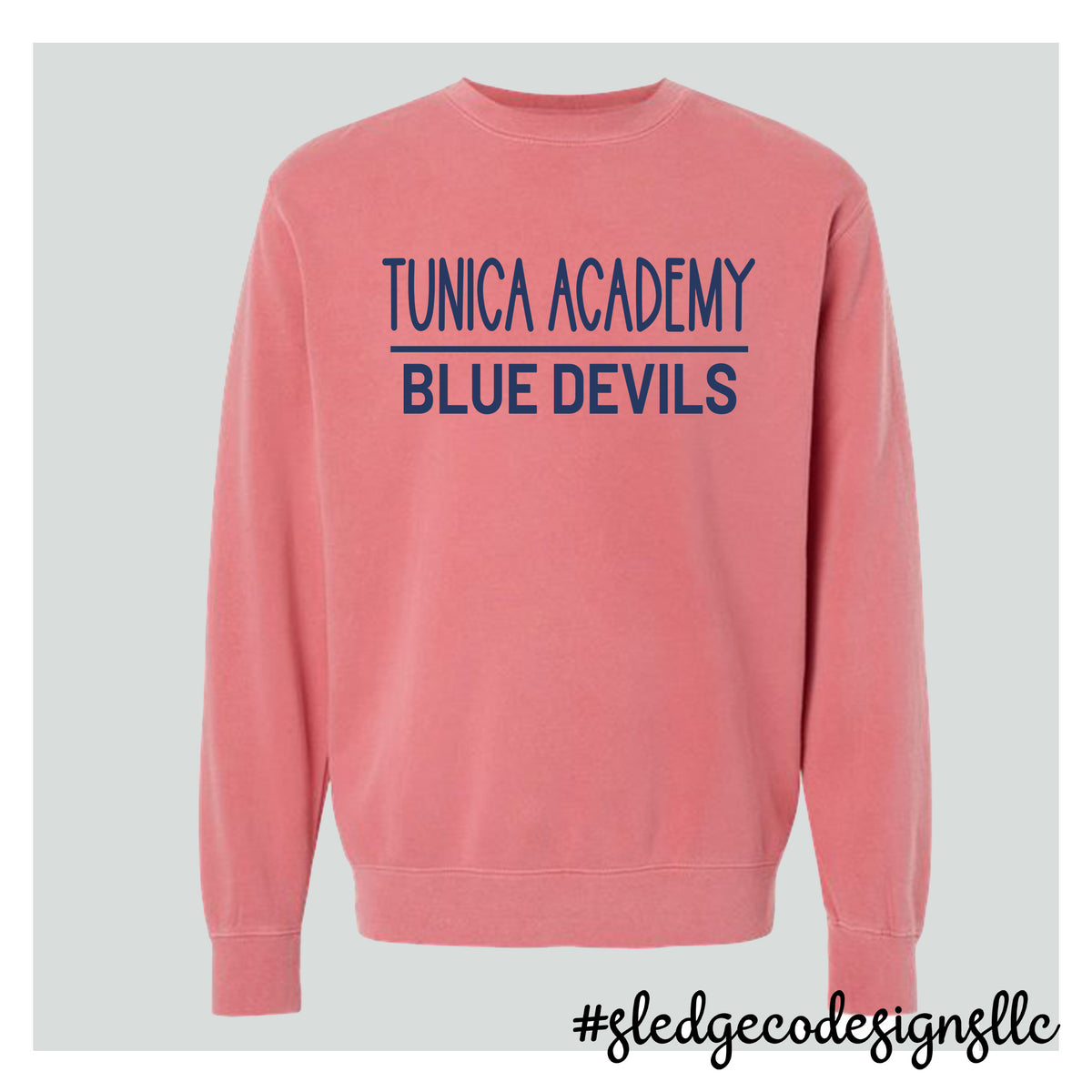 Tunica Academy Blue Devils | ITC | Midweight Pigment-Dyed Crewneck Sweatshirt