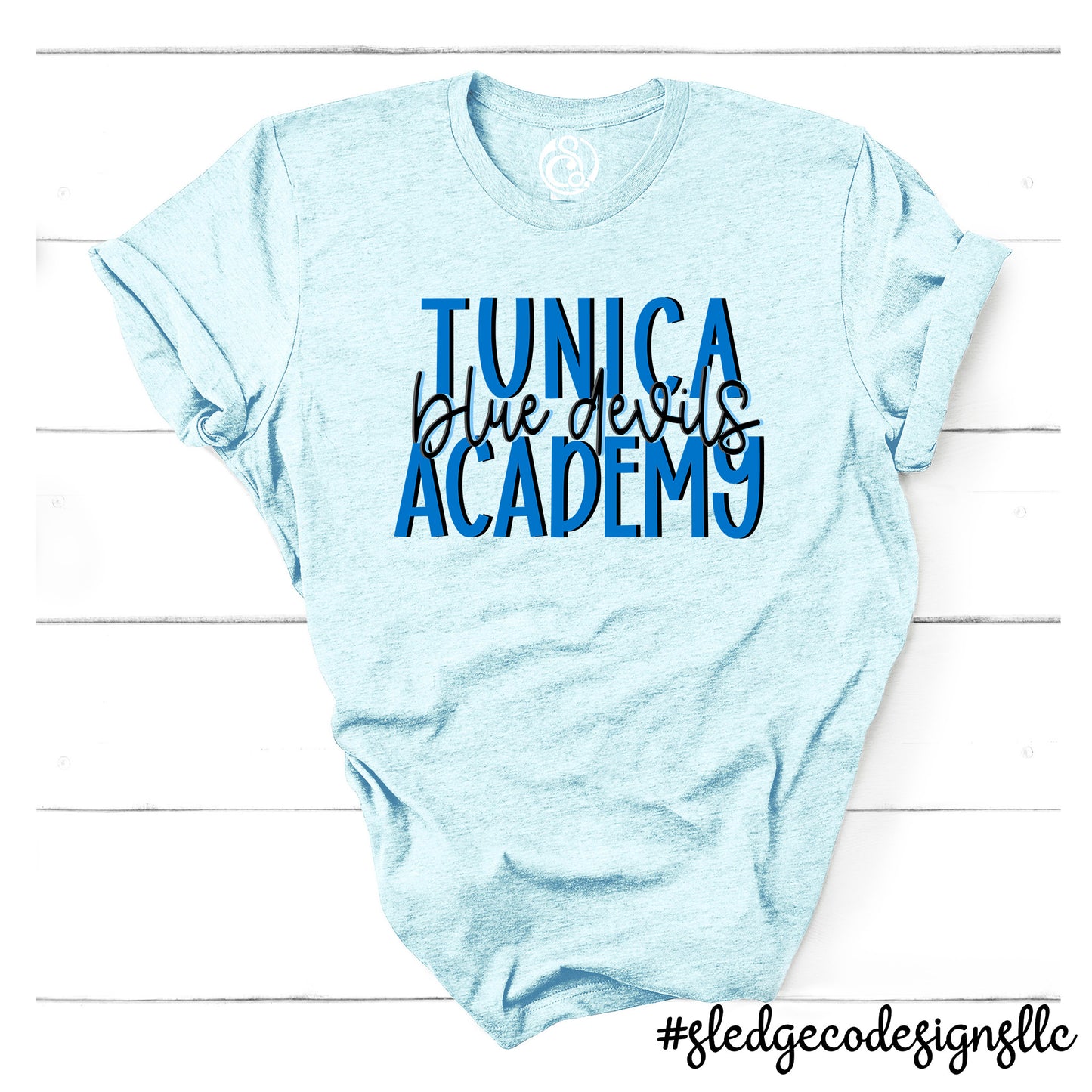 Tunica Academy | Blue Devils Stacked | Custom Unisex Tshirt