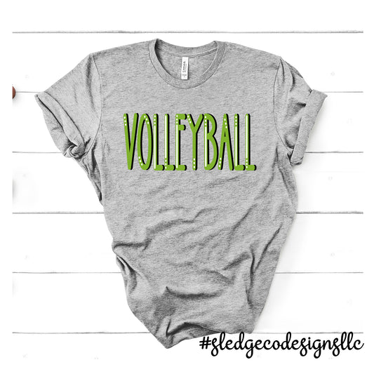 VOLLEYBALL | LINED HAND DRAWN | CUSTOM UNISEX TSHIRT